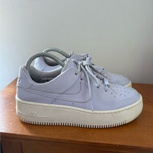 Nike Air Force 1 Sneakers  Women’s 8 Purple Sage Low Oxygen AR5339-500 Platform